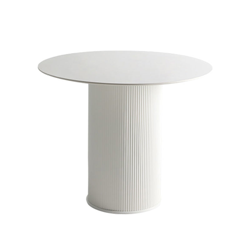 Modern Round Dining Table for 2 Persons Wooden Pedestal Base