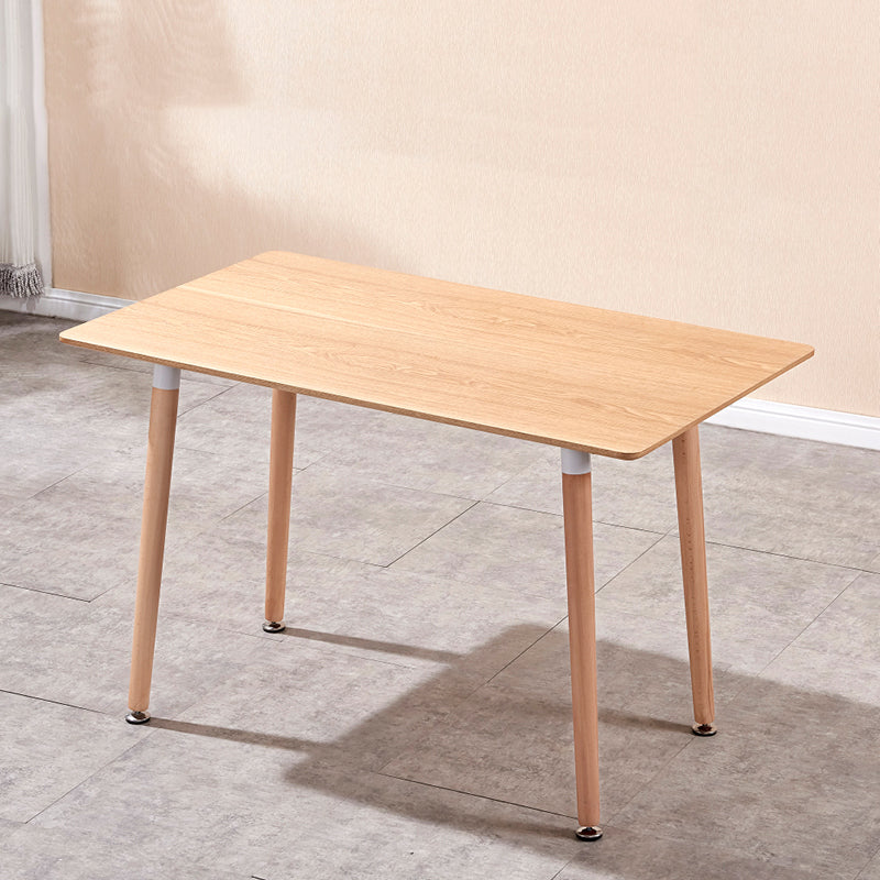 Rectangular Dining Table Modern Wood Tabletop for Living Room