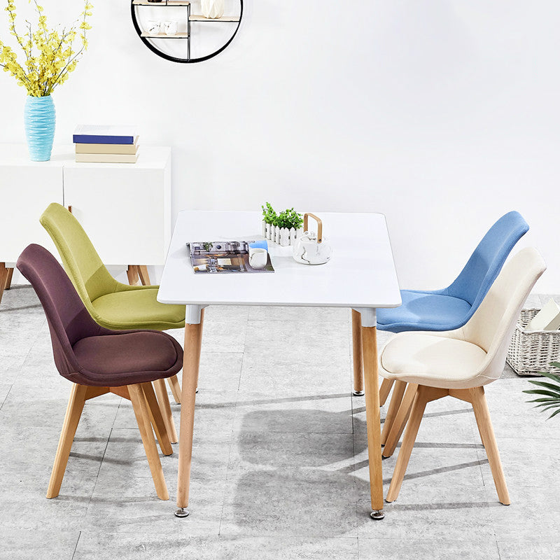 Rectangular Dining Table Modern Wood Tabletop for Living Room