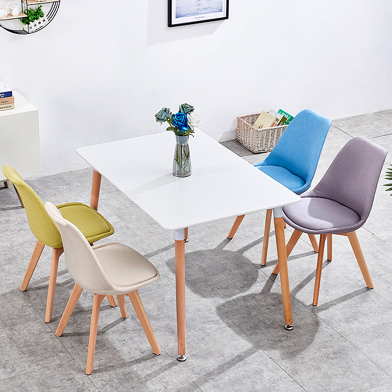 Rectangular Dining Table Modern Wood Tabletop for Living Room
