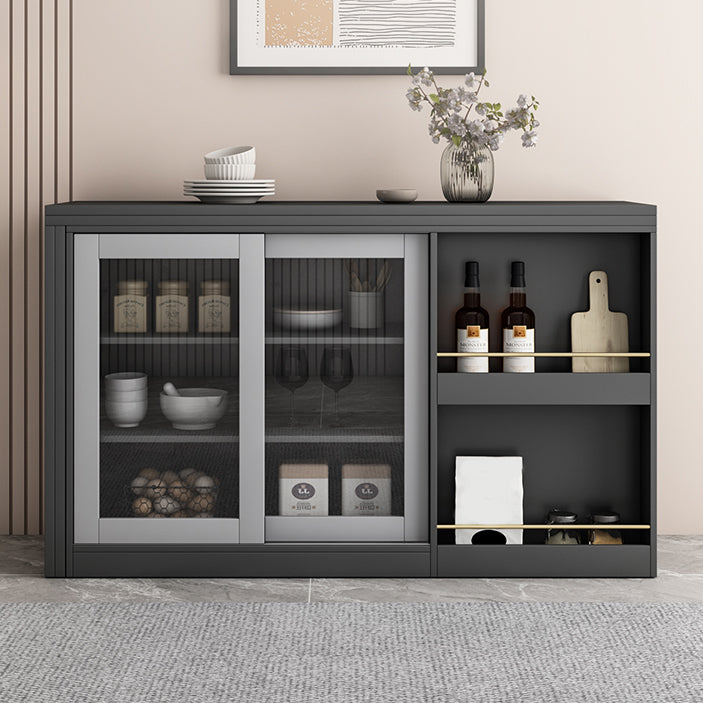 Modern Folding Dining Table with Storage Rectangle Wooden Top