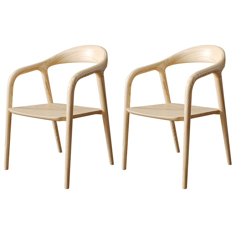 1/2/5 Pcs Rectangle Solid Wood Standard Height Dining Furniture Set in Light