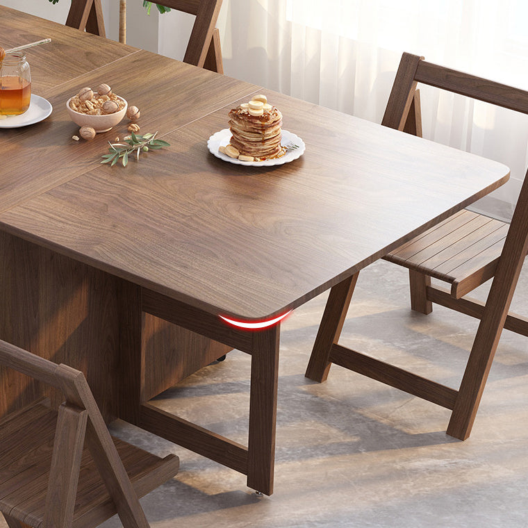 3/5 Pieces Modern Brown Wooden Multi Purpose Dining Set for Home