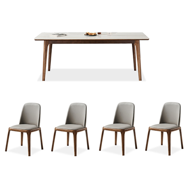 1/4/6/7/9 Pcs Modern Style Rectangle Stone Standard Height Dining Table Furniture
