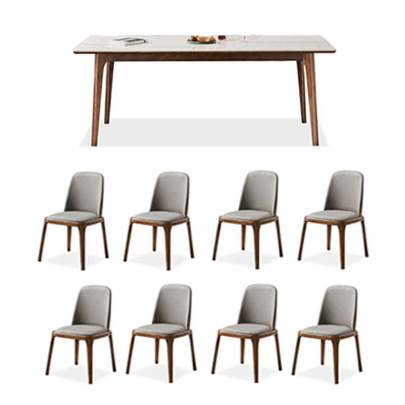 1/4/6/7/9 Pcs Modern Style Rectangle Stone Standard Height Dining Table Furniture