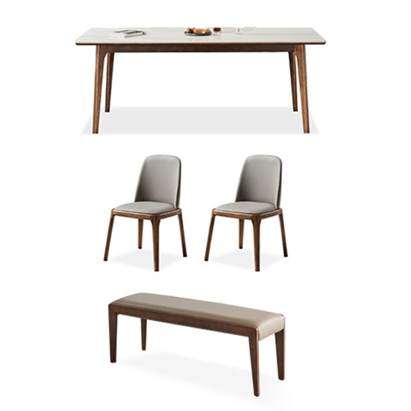 1/4/6/7/9 Pcs Modern Style Rectangle Stone Standard Height Dining Table Furniture