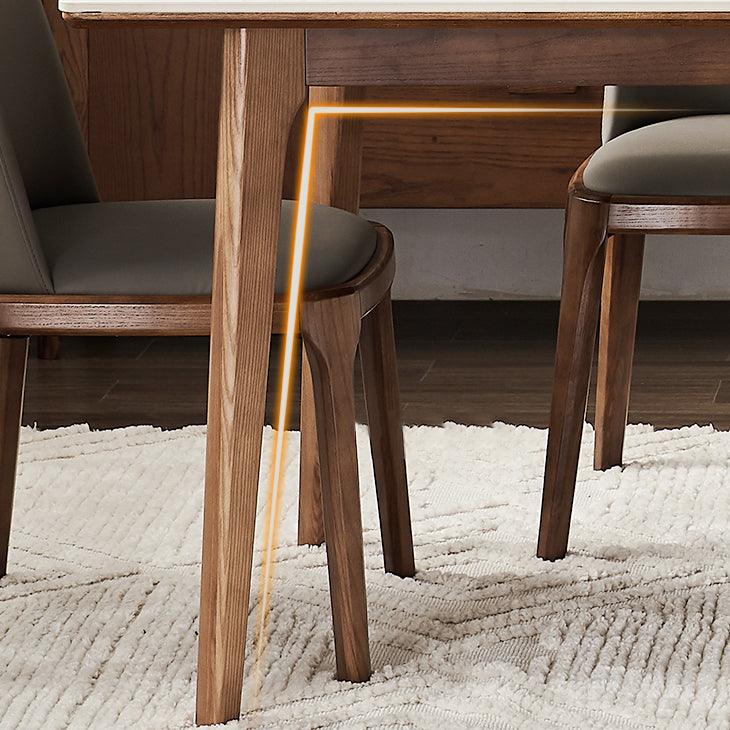 1/4/6/7/9 Pcs Modern Style Rectangle Stone Standard Height Dining Table Furniture