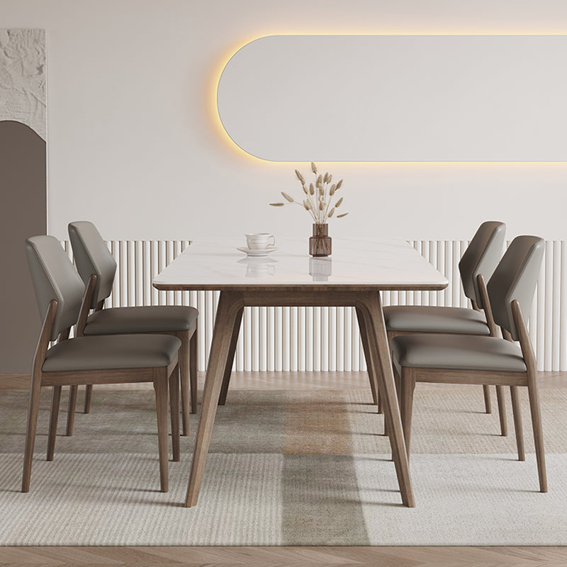 1/5/7 Pcs Modern Style Rectangle Stone Standard Height Dining Table Furniture