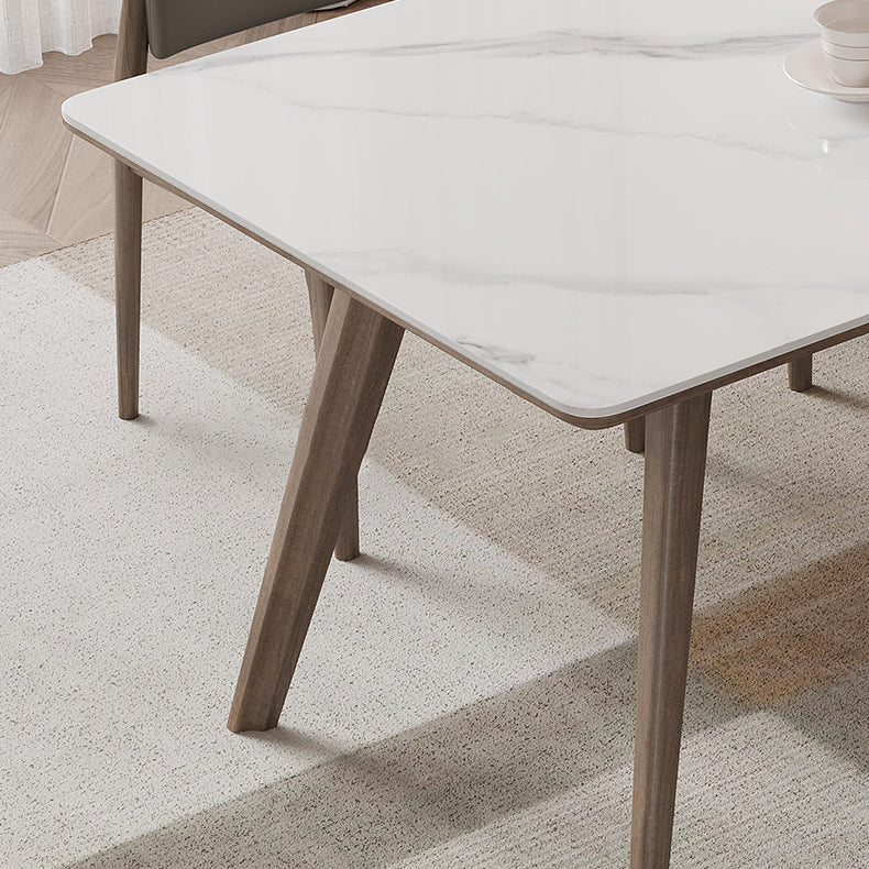 1/5/7 Pcs Modern Style Rectangle Stone Standard Height Dining Table Furniture