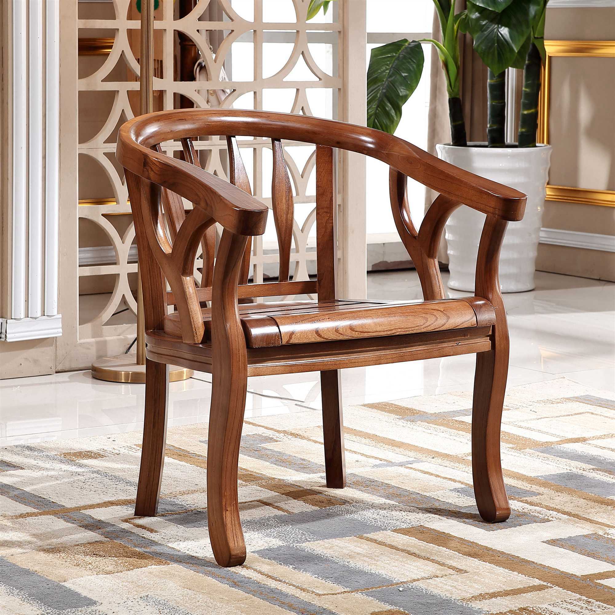 Traditional Dining Chair Solid Wood Dining Arm Chair for Hotel