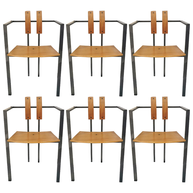 Designer Style Dining Chairs Low Back Arm Chair with Stainless Steel Legs