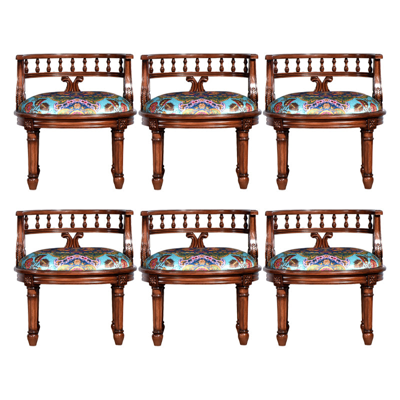 Rustic Style Dining Chair Wooden Open Back Side Chair for Living Room