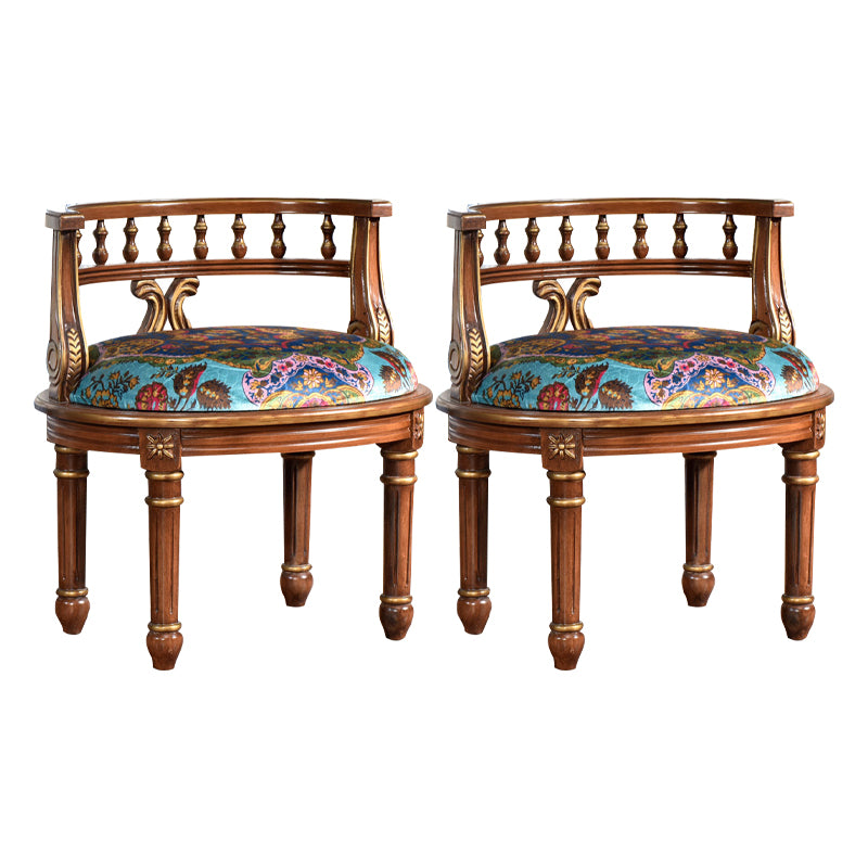 Rustic Style Dining Chair Wooden Open Back Side Chair for Living Room
