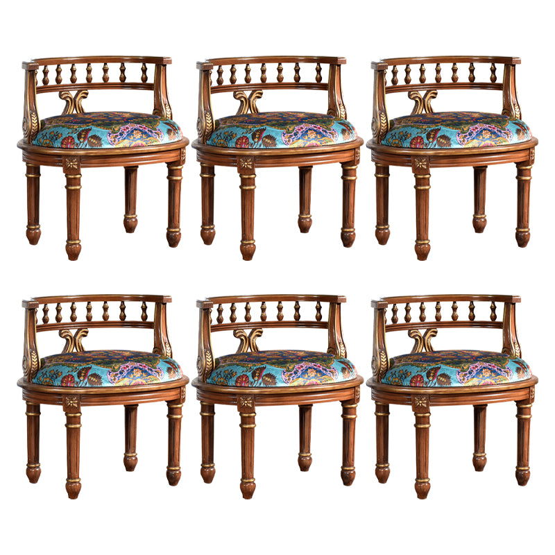 Rustic Style Dining Chair Wooden Open Back Side Chair for Living Room