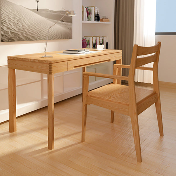 Modern Style Dining Chair Wooden Open Back Arm Chair for Living Room