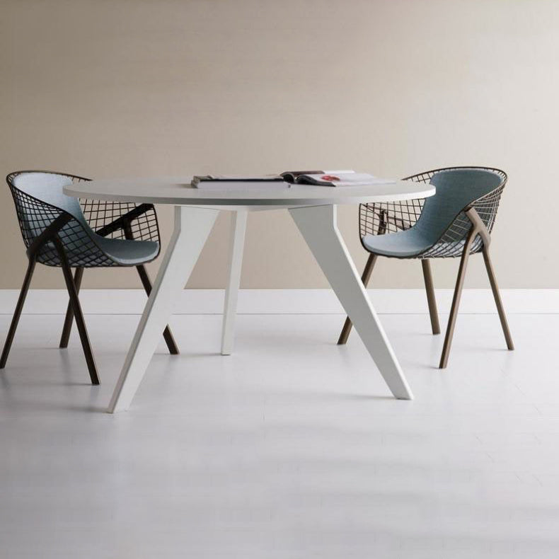 Modern Style Arm Chair Metal Cross Back Dining Room Chair for Indoor