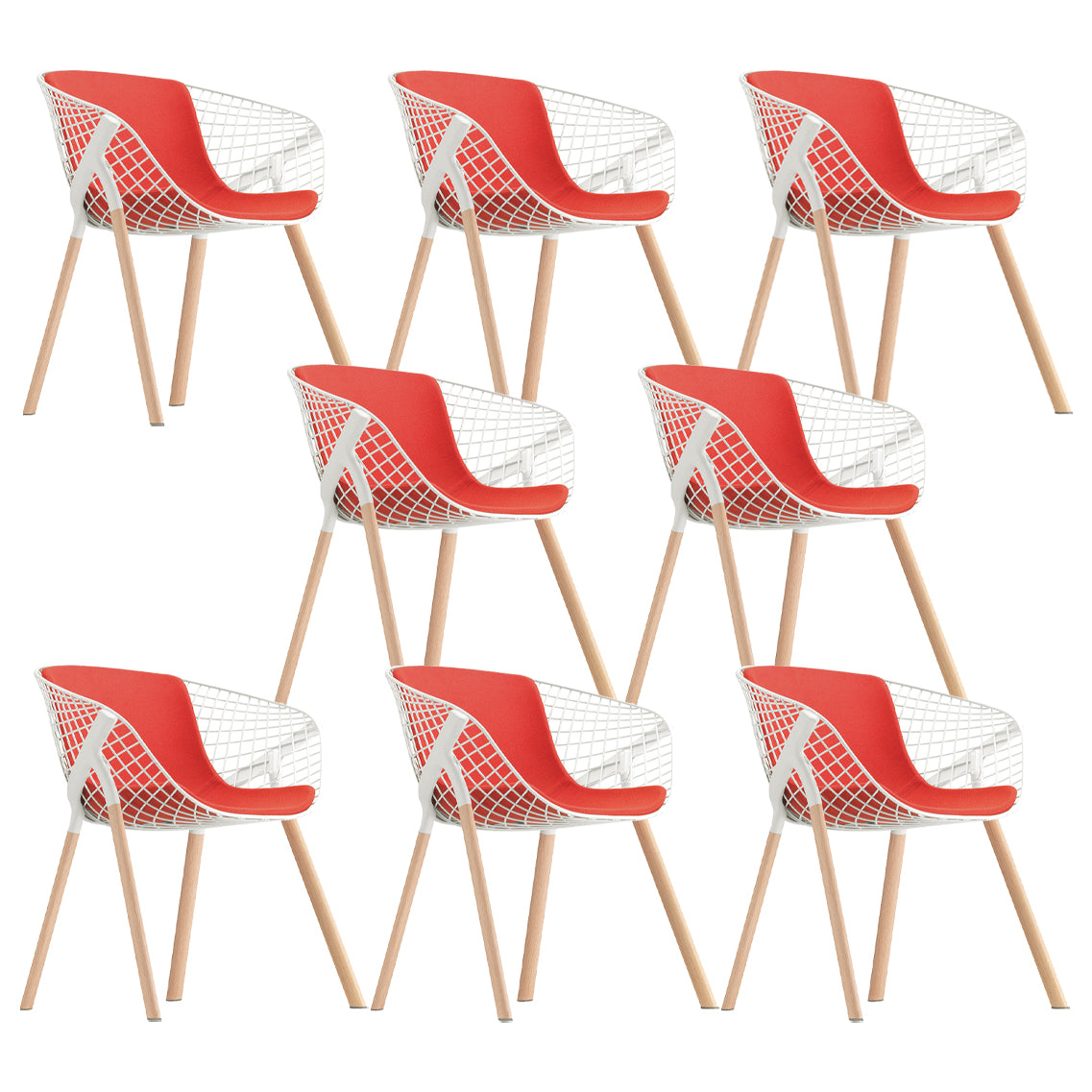 Modern Style Arm Chair Metal Cross Back Dining Room Chair for Indoor