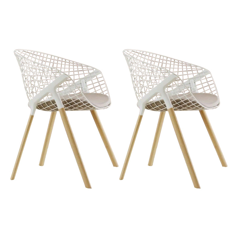 Modern Style Arm Chair Metal Cross Back Dining Room Chair for Indoor