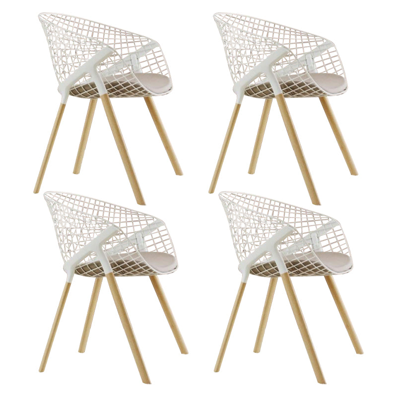 Modern Style Arm Chair Metal Cross Back Dining Room Chair for Indoor