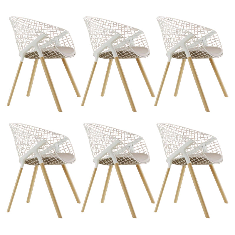 Modern Style Arm Chair Metal Cross Back Dining Room Chair for Indoor