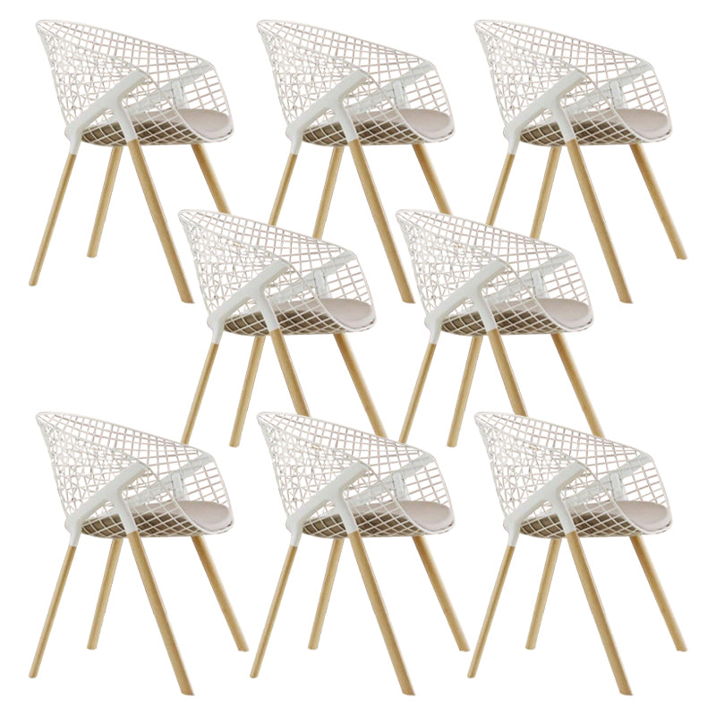 Modern Style Arm Chair Metal Cross Back Dining Room Chair for Indoor