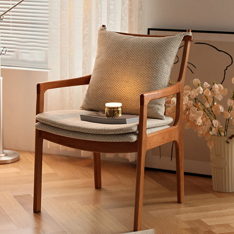 Home Contemporary Dining Chair Solid Wood Upholstered Dining Chair