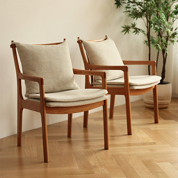 Home Contemporary Dining Chair Solid Wood Upholstered Dining Chair
