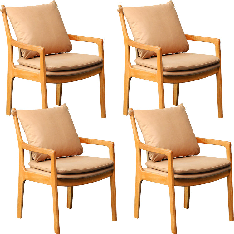 Home Contemporary Dining Chair Solid Wood Upholstered Dining Chair