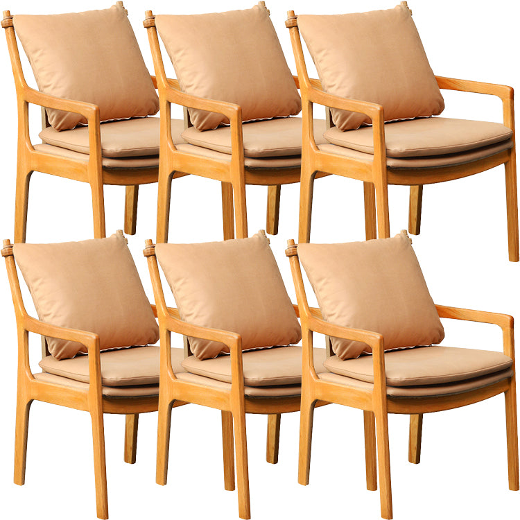 Home Contemporary Dining Chair Solid Wood Upholstered Dining Chair