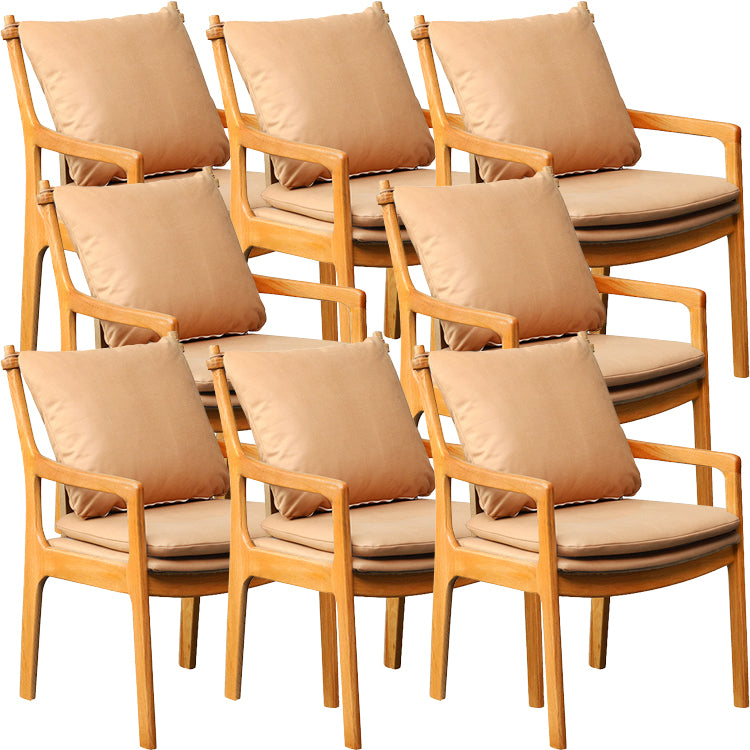 Home Contemporary Dining Chair Solid Wood Upholstered Dining Chair