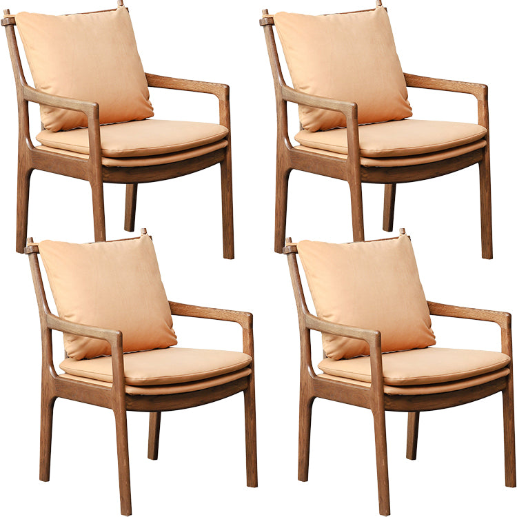 Home Contemporary Dining Chair Solid Wood Upholstered Dining Chair