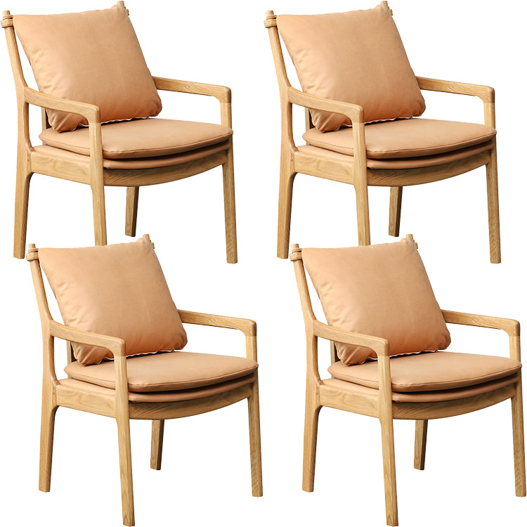 Home Contemporary Dining Chair Solid Wood Upholstered Dining Chair