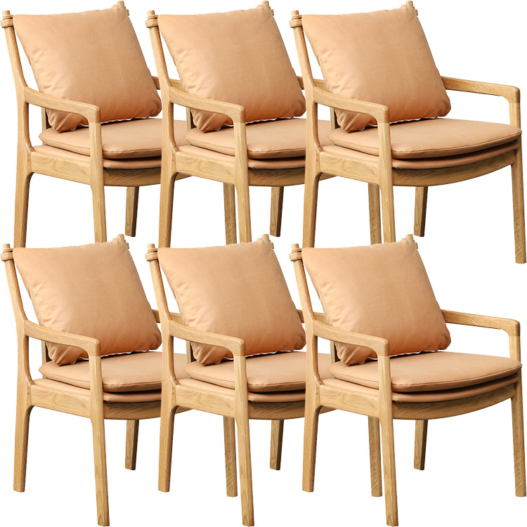 Home Contemporary Dining Chair Solid Wood Upholstered Dining Chair