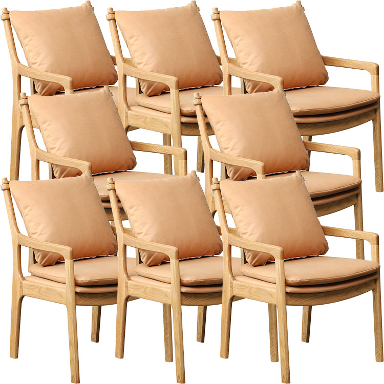 Home Contemporary Dining Chair Solid Wood Upholstered Dining Chair