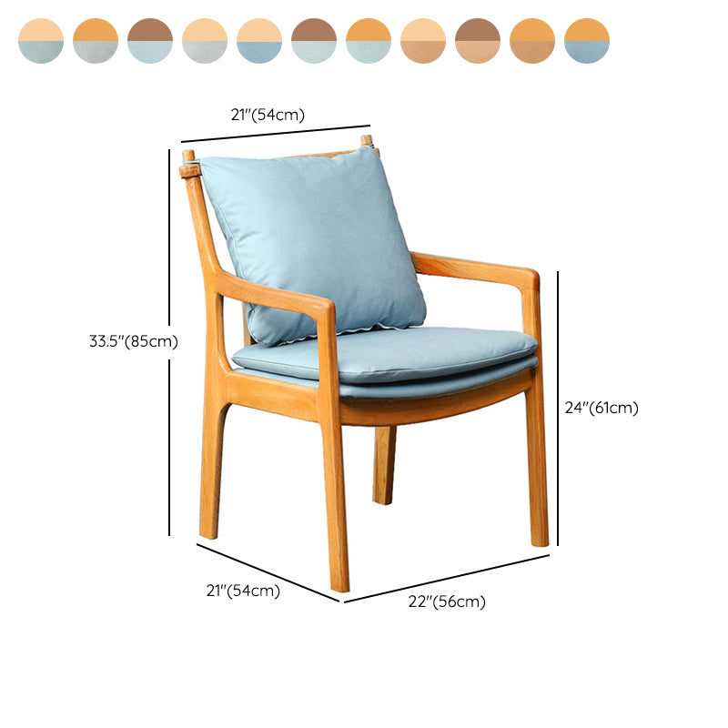 Home Contemporary Dining Chair Solid Wood Upholstered Dining Chair