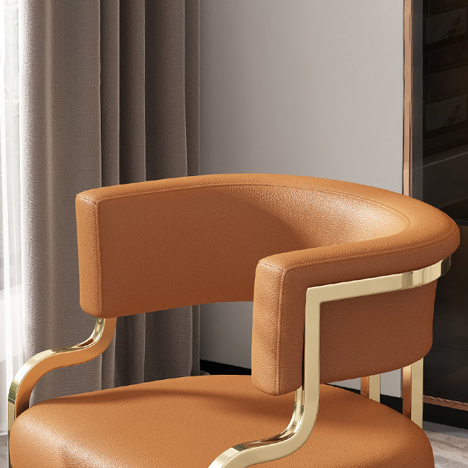 Upholstered Dining Chairs Glam Style Open Back Dining Chair for Dining Room