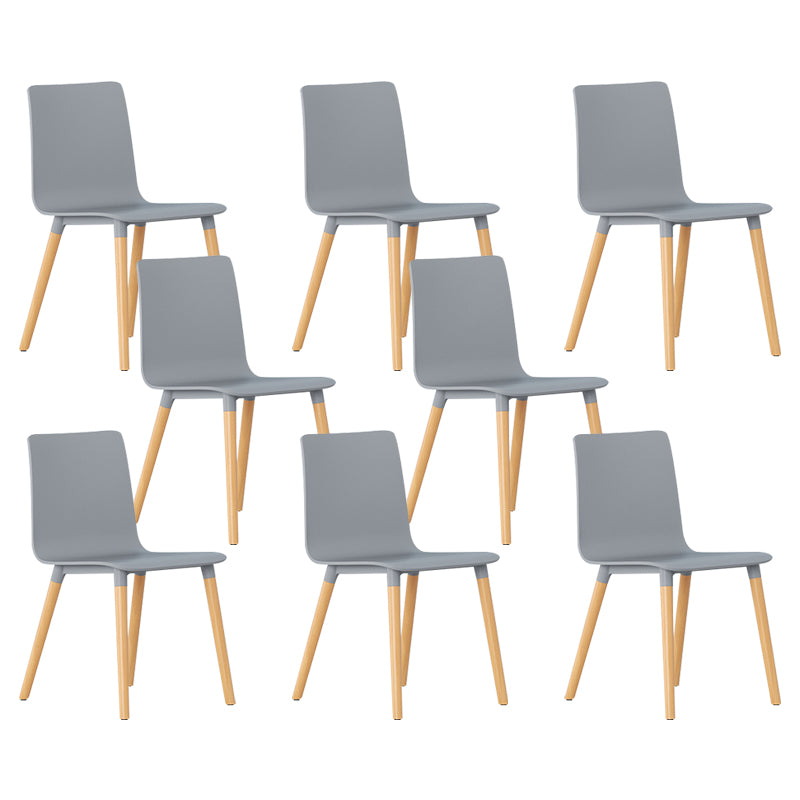 Contemporary Open Dining Chair Wooden Side Chair for Dining Room