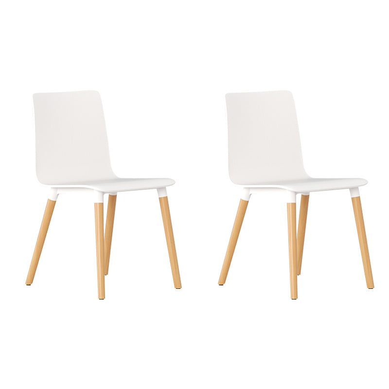 Contemporary Open Dining Chair Wooden Side Chair for Dining Room