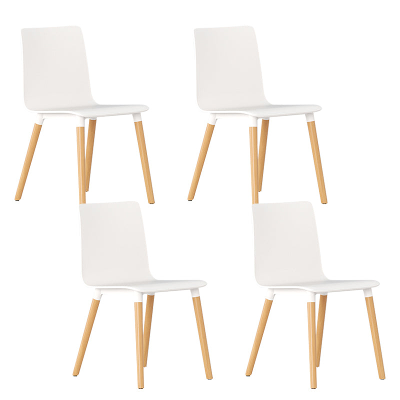 Contemporary Open Dining Chair Wooden Side Chair for Dining Room