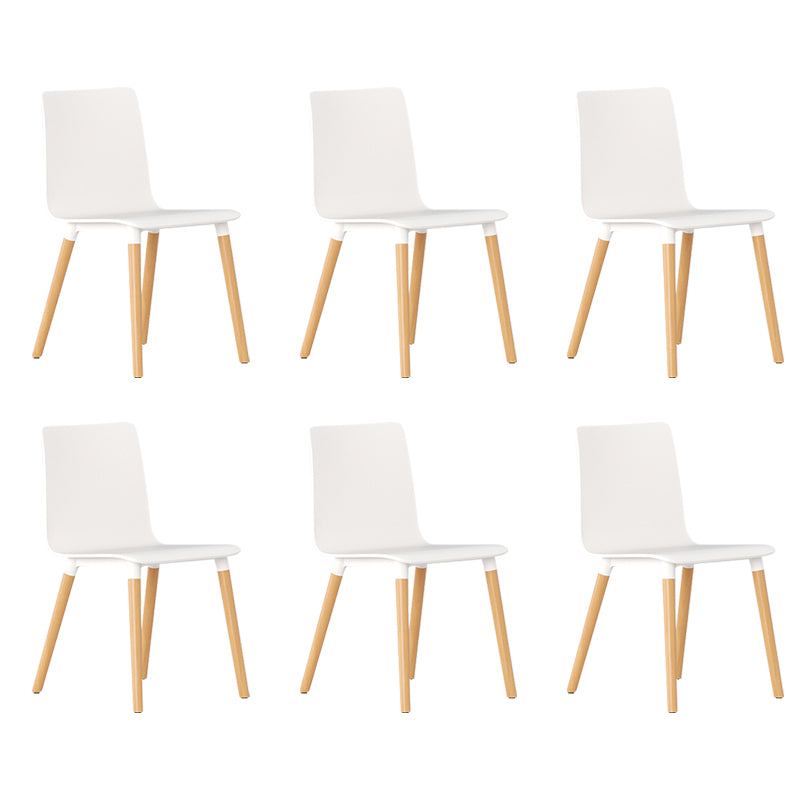 Contemporary Open Dining Chair Wooden Side Chair for Dining Room