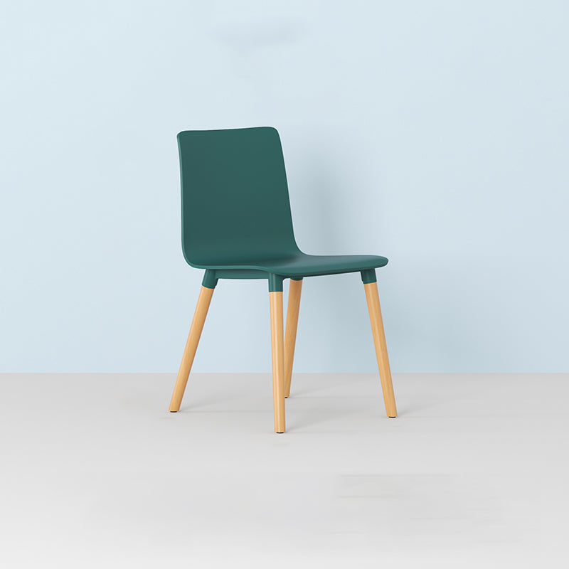 Contemporary Open Dining Chair Wooden Side Chair for Dining Room