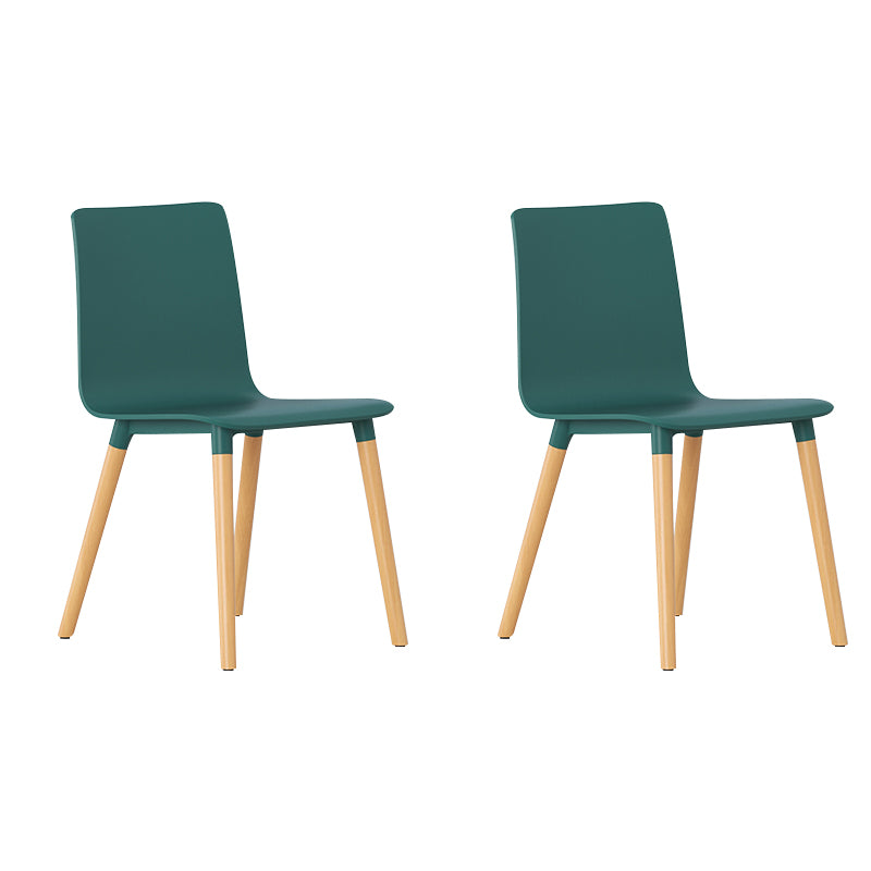 Contemporary Open Dining Chair Wooden Side Chair for Dining Room