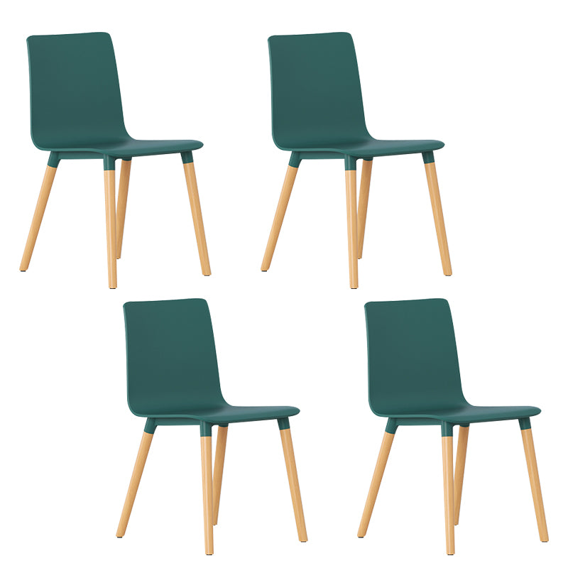 Contemporary Open Dining Chair Wooden Side Chair for Dining Room