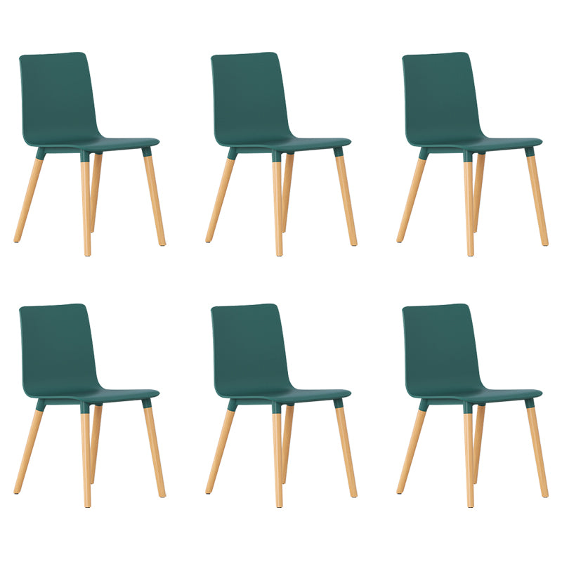 Contemporary Open Dining Chair Wooden Side Chair for Dining Room