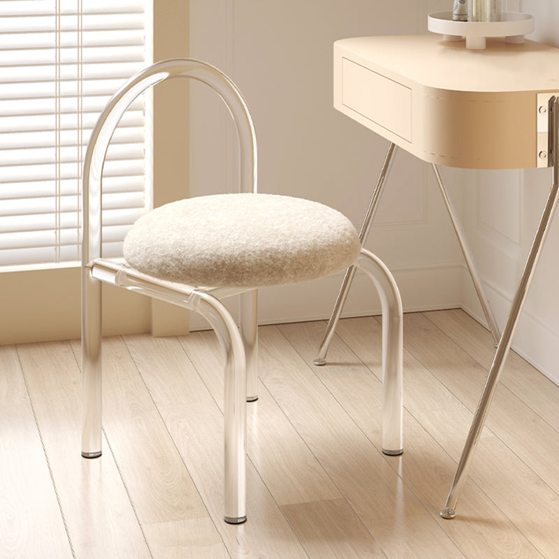 Acrylic Dining Arm Chair Open Upholstered Chair for Dining Room