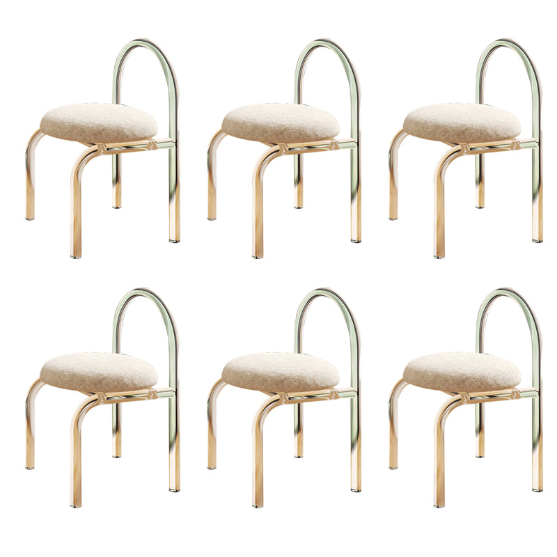 Acrylic Dining Arm Chair Open Upholstered Chair for Dining Room