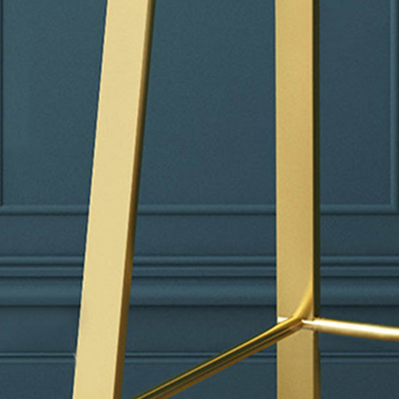 Contemporary Indoor Low Back Armless Bar Stools with Metal Legs