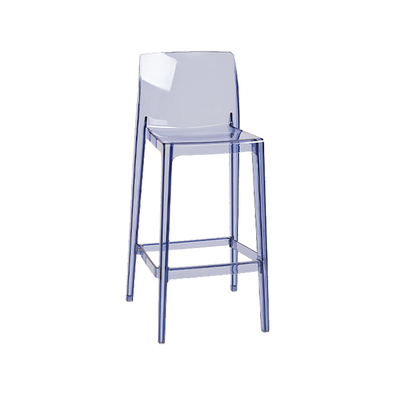 Nordic Style Acrylic Backrest Counter High Stool with 4 Legs