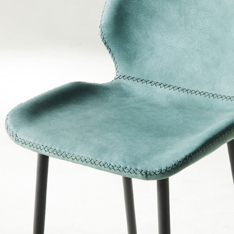 Modern Style Backrest Counter High Stool with Leather Cushion