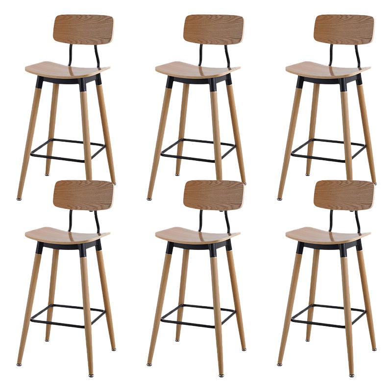 Contemporary Low Back Saddle Seat Bar Stools with Metal Base